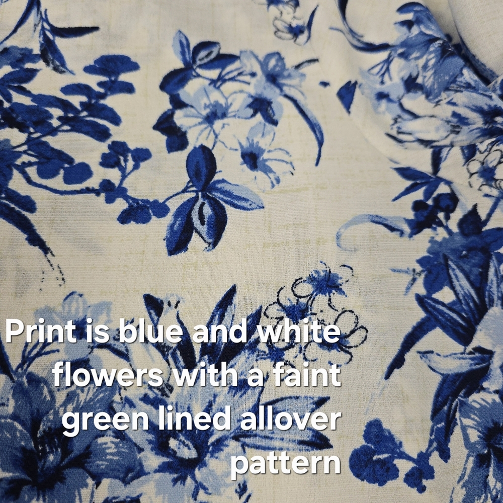ALYX Floral Pullover Top with V Neckline and Tied Lower Front - Picture 4 of 12
